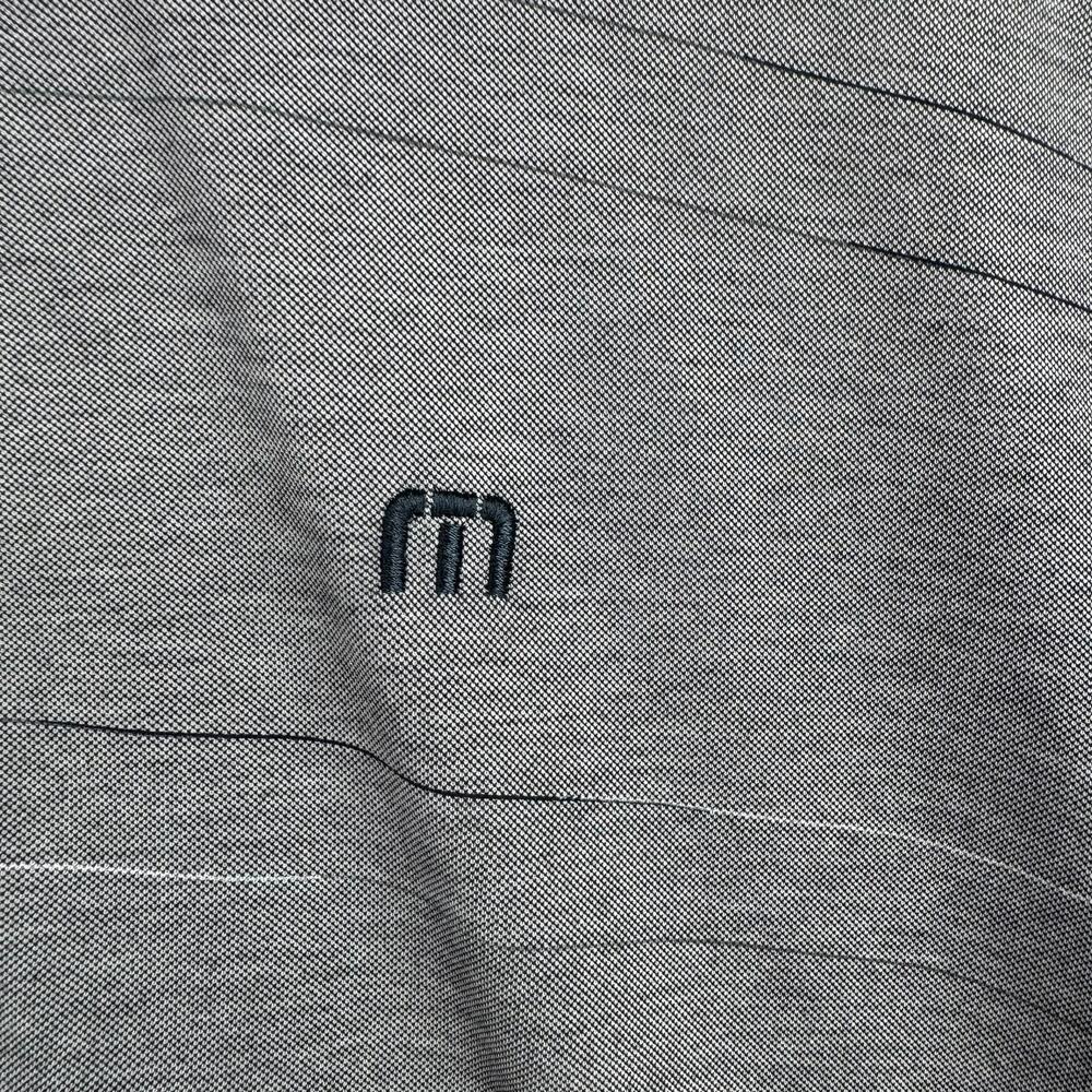 Travis Mathew Golf Pinstripe Polo Shirt Mens‎ XL Gray  Stretch - Picture 5 of 11